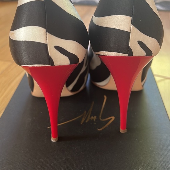 GIUSEPPE ZANOTTI ZEBRA PRINT PEEP TOE PUMPS 37 - Picture 4 of 16